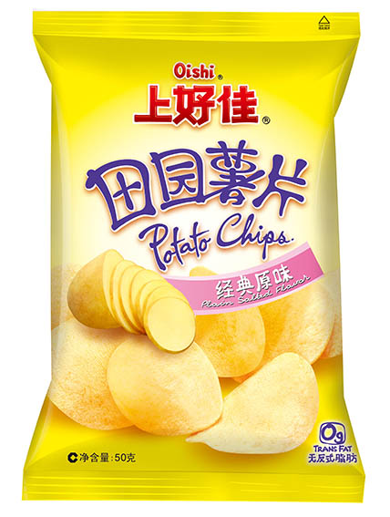 上好佳 田园薯片 经典原味 50g/袋