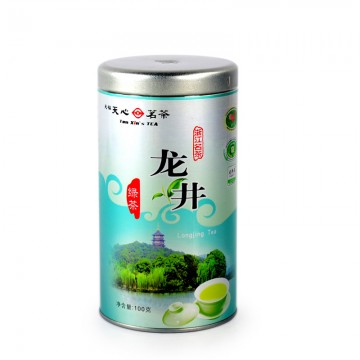 天福天心茗茶 天心浙江龙井200t 100g/罐