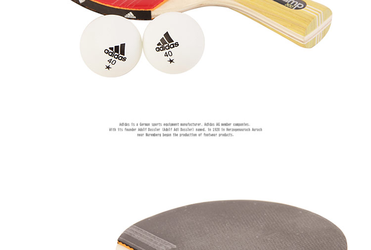阿迪达斯 乒乓球拍单拍两球（直板） AGM-14481