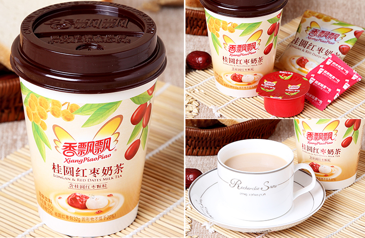香飘飘桂圆红枣奶茶65克/杯
