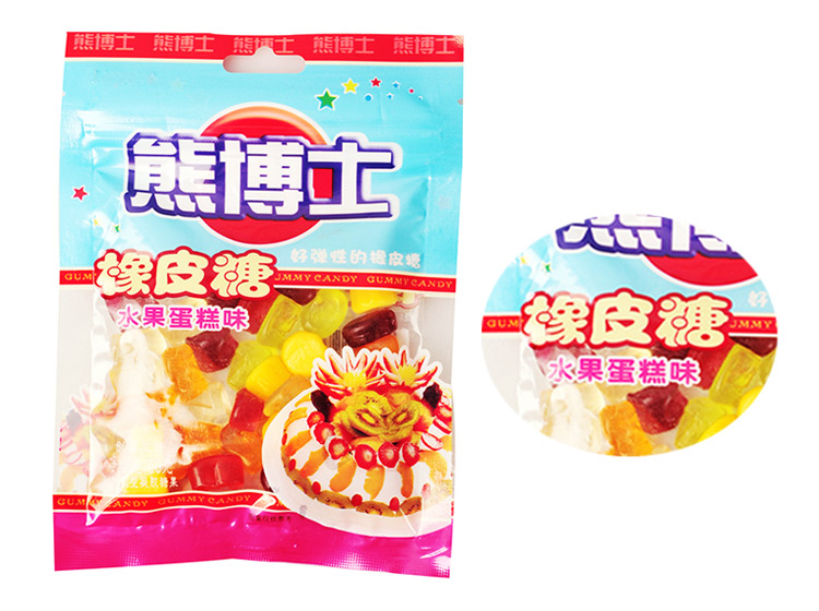 徐福记熊博士60橡皮糖(水果蛋糕味)60克/袋
