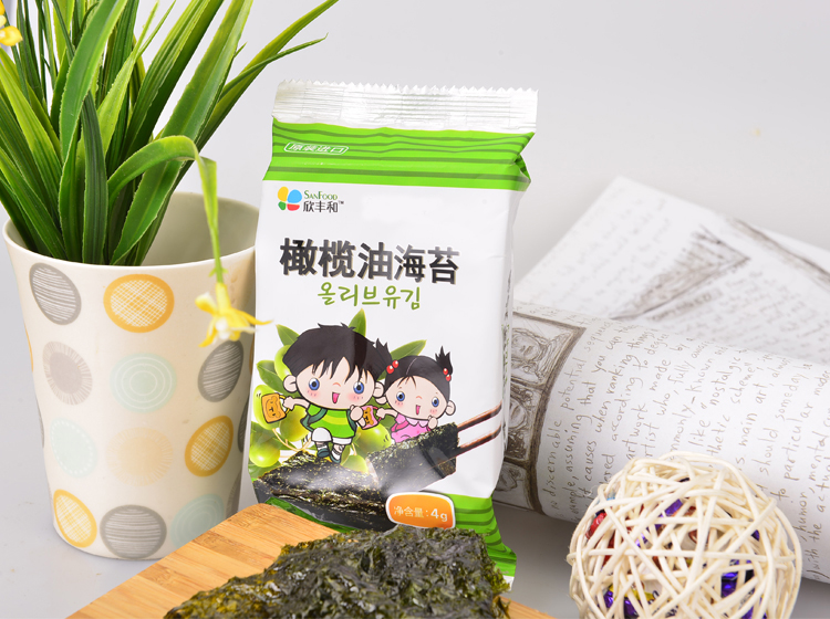 商品名称:欣丰和橄榄油海苔12g/包 品牌:欣丰和 口味:中央净水机