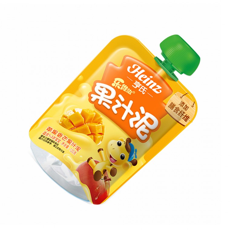 亨氏苹果果汁泥-苹果香芒 120g/袋