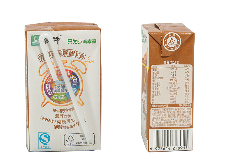 蒙牛利乐包早餐奶(核桃味)250ml*16盒/箱