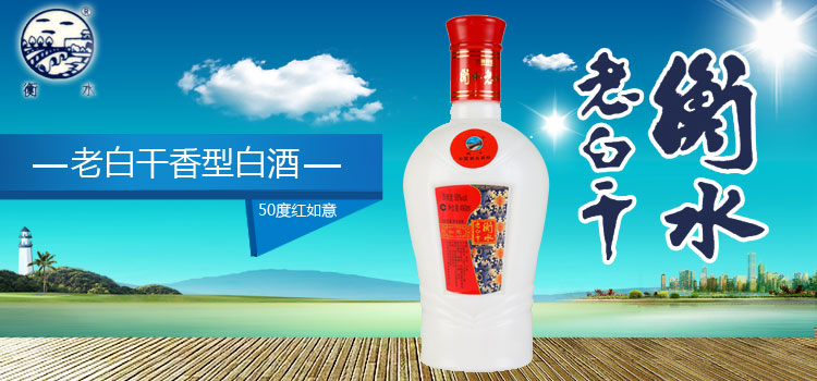 衡水老白干 50度红如意 老白干香型白酒 490ml/瓶