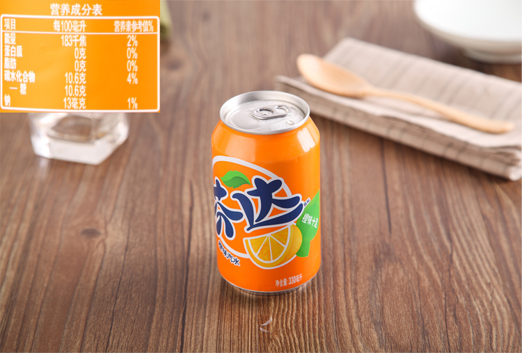 芬达橙味汽水 330ml/罐