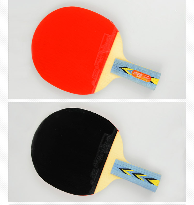 DHS/红双喜  直拍双面长反胶乒乓球拍  A3007