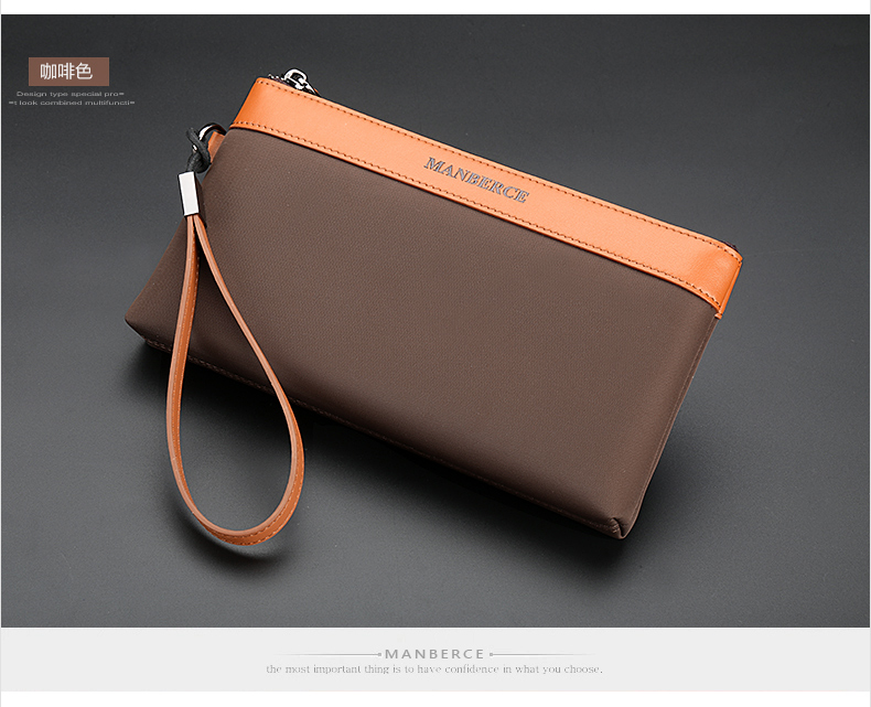 曼伯斯 2016新款秋韩版潮休闲男手包尼龙牛津