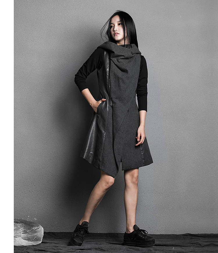 迪奥专柜正品女装几何剪裁女士毛呢背心裙 S1