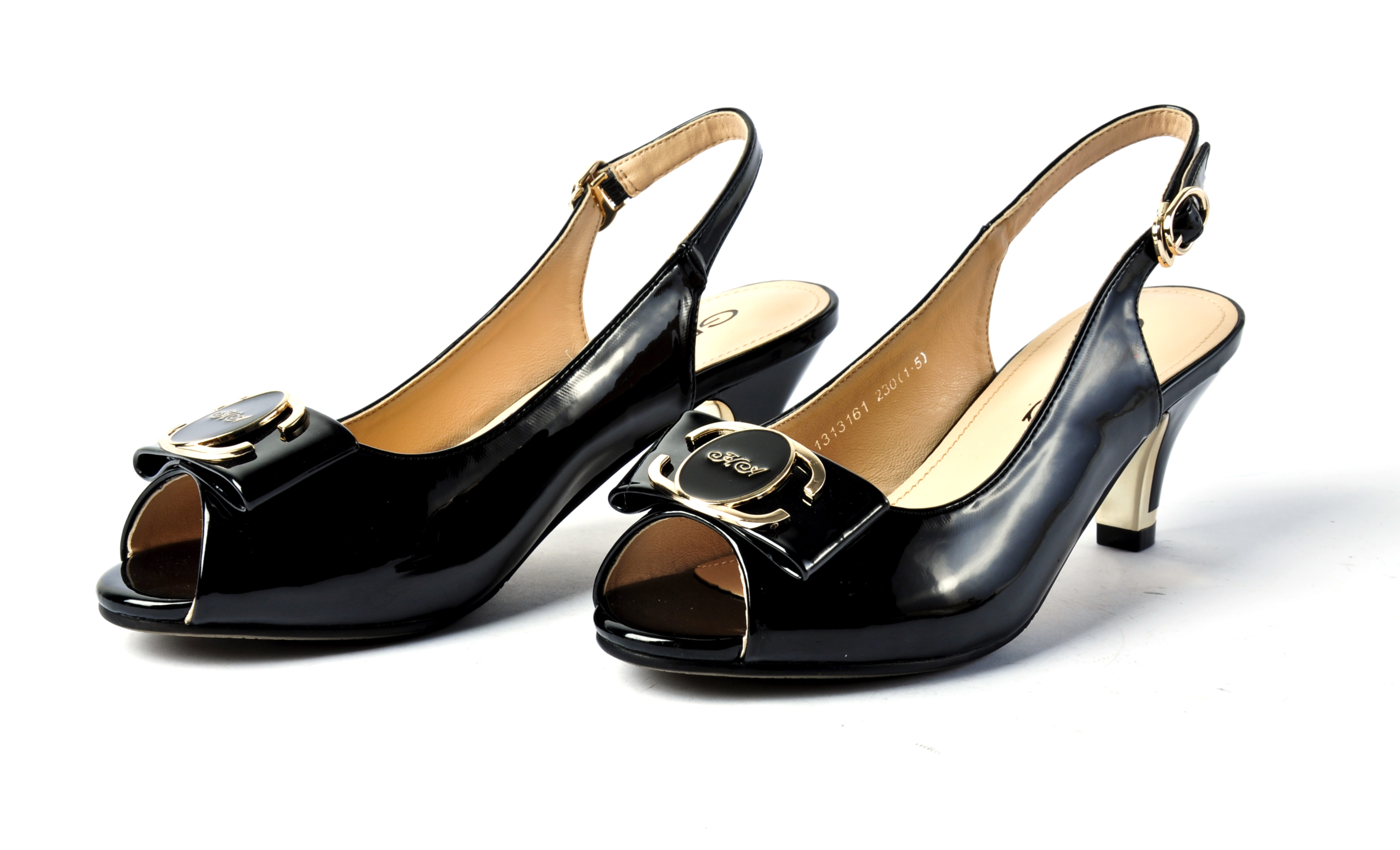 戈美其 夏季浅口鱼嘴一字扣甜美蝴蝶结女凉鞋 1313161 黑色 39【价格，正品，报价】-飞牛网