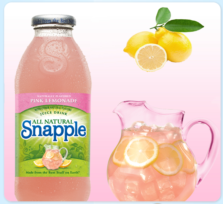 snapple美國進口 思樂寶粉色檸檬果味飲料 473ml