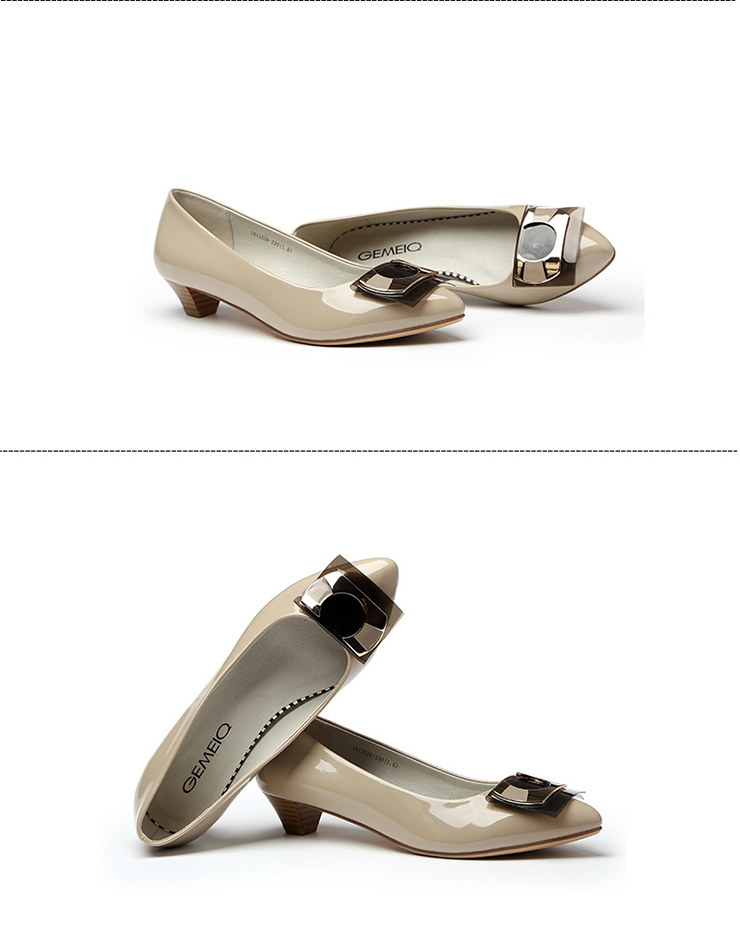 戈美其 2014秋季女单鞋新款低跟个性尖头套脚正品简约版时尚女鞋子