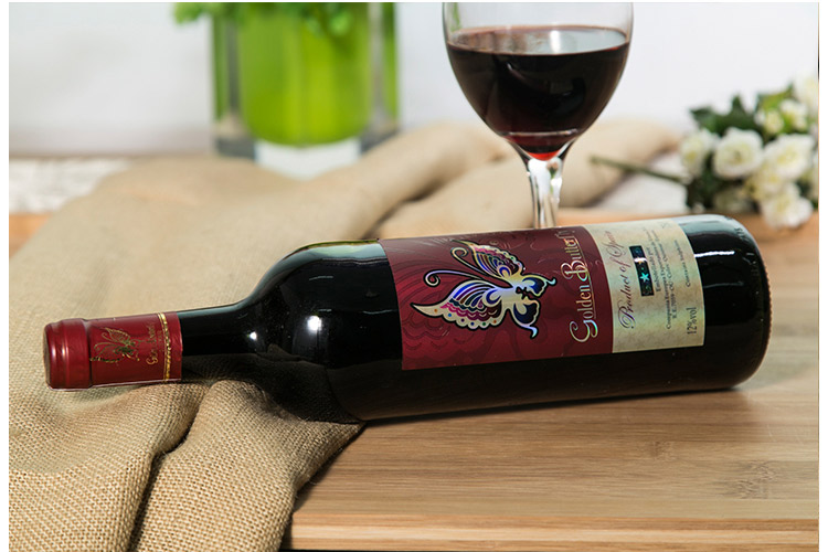 金蝴蝶二星干红葡萄酒750ml/瓶