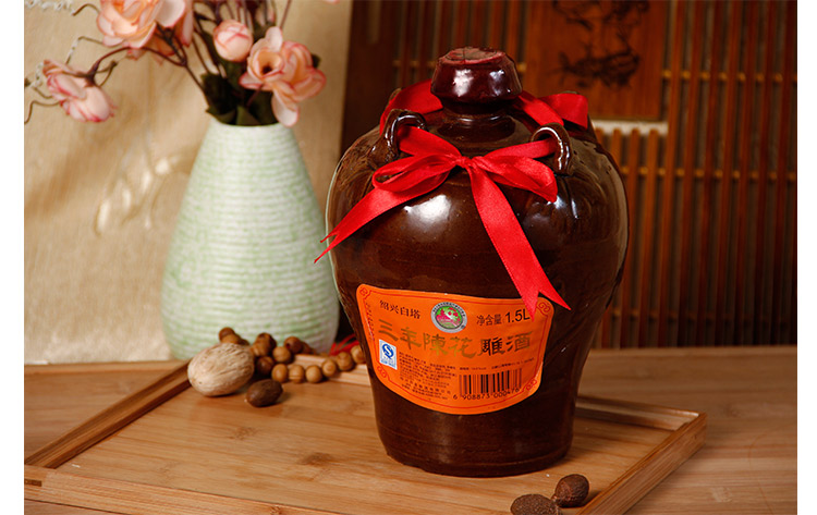 绍兴白塔三年陈花雕酒1.5l/坛