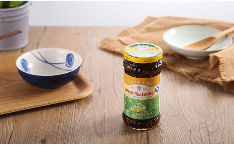 扬州特产三和四美酱菜四美宝塔菜350g瓶