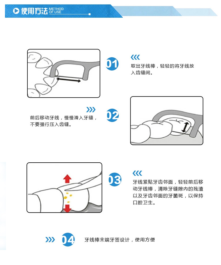 牙线棒的使用方法图解图片