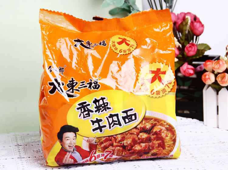 今麦郎大东三福五包入香辣牛肉面112g*5包/组