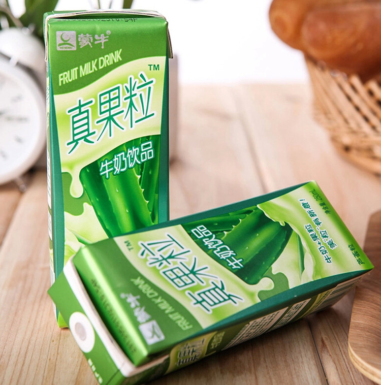 蒙牛 真果粒牛奶(芦荟果粒) 250ml*12/箱