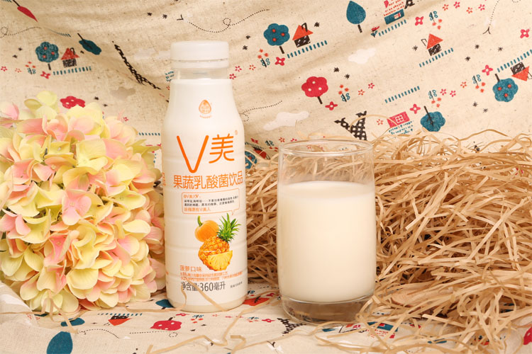v美果蔬乳酸菌饮品(菠萝味)360ml/瓶