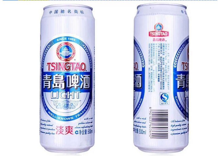 青岛 淡爽啤酒 500ml*12罐/箱