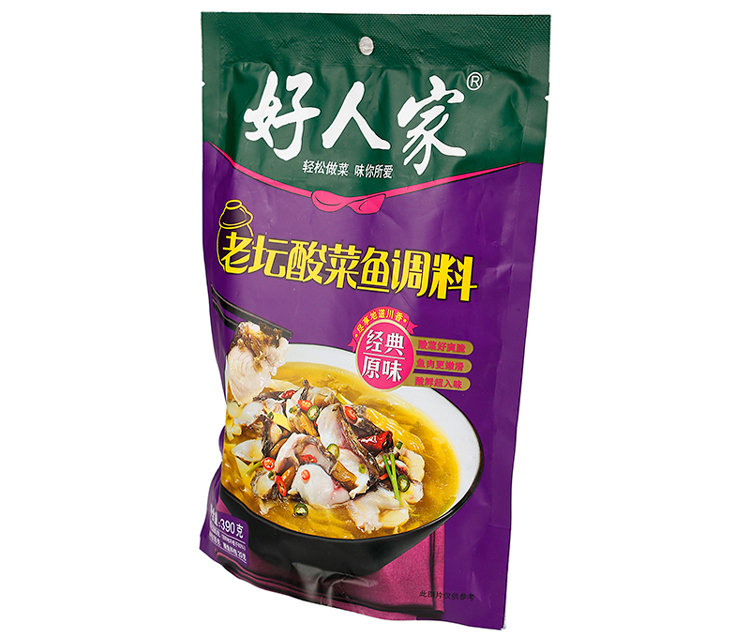 好人家 老坛酸菜鱼调料(经典原味) 390g/袋
