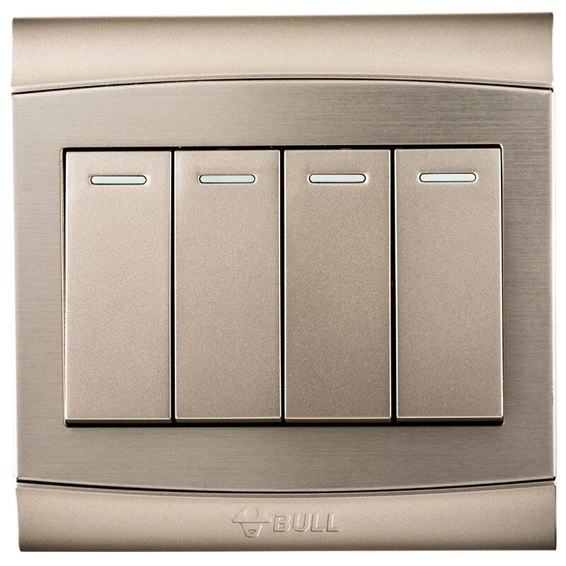 公牛墙壁开关四开双控开关